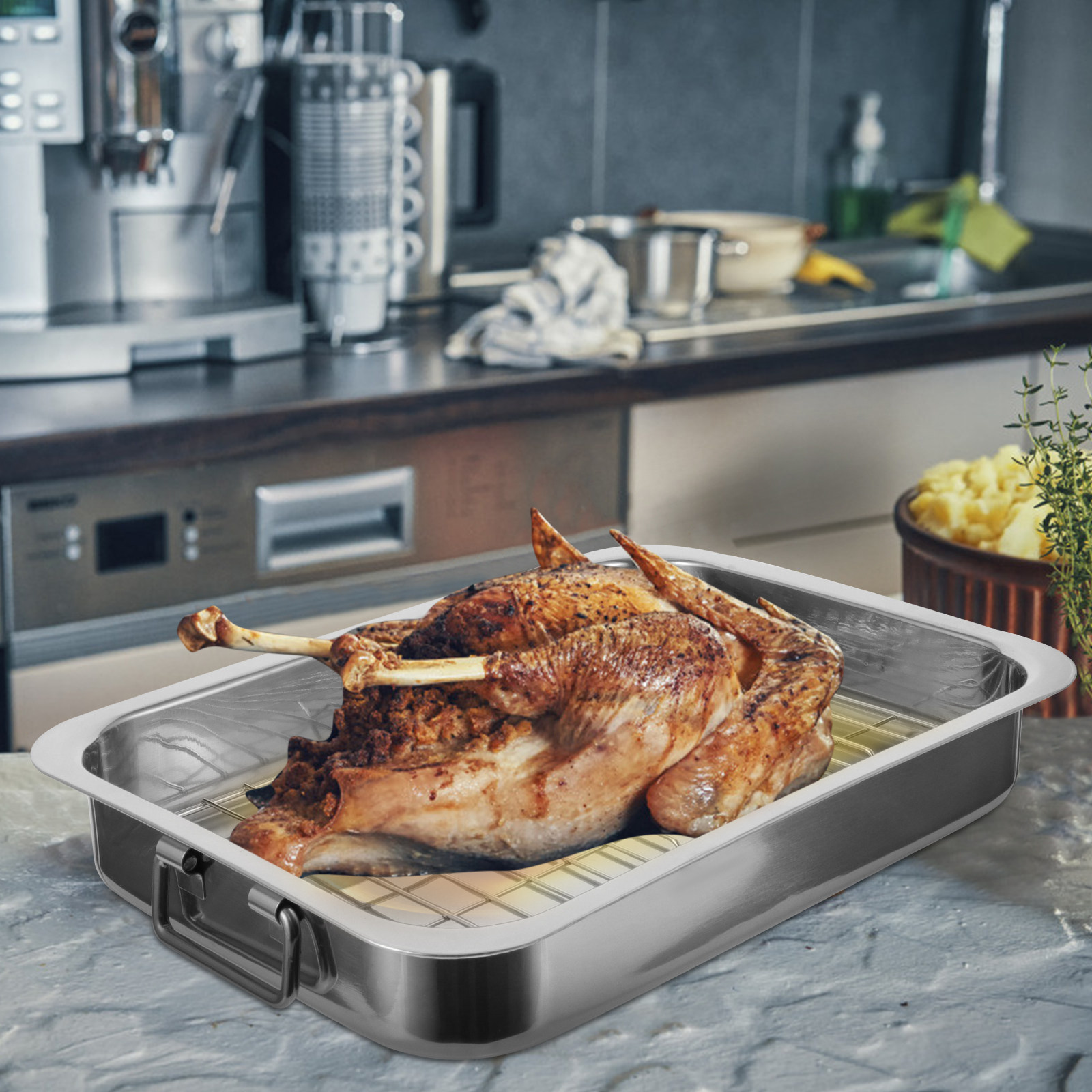 Kitchen Baking Tray Rack - Набор из 1 прямоугольного противня с