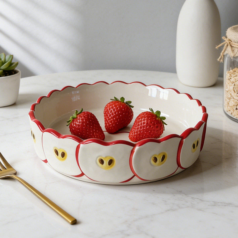 Kitchen Baking Table - Милая керамическая тарелка в форме яблока,