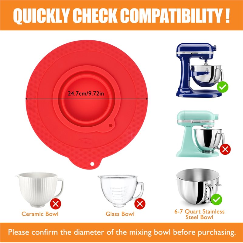 Stand Mixer Bowl - Силиконовая крышка для чаши миксера AD24