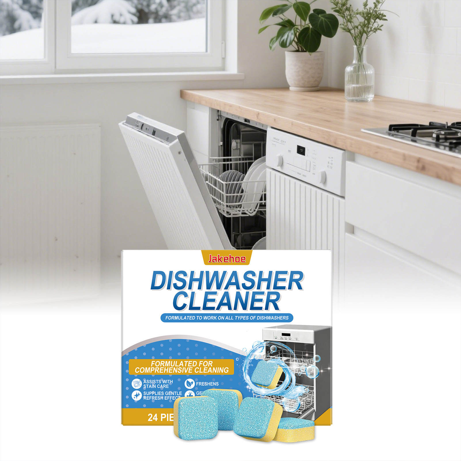 Таблетки для чистки посудомоеч – обзор и цена Kitchen Cleaner With Baking Soda